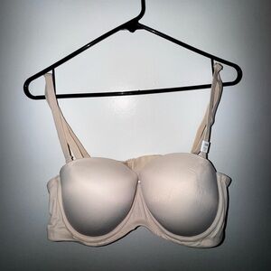 PINK Victoria's Secret Cream Strapless Bra